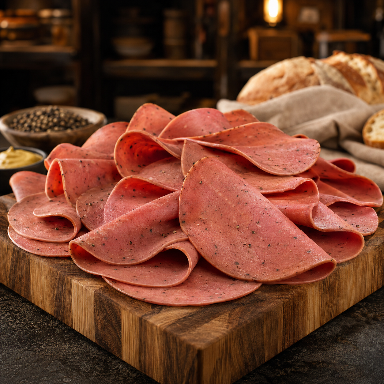 Halal Deli Sliced Peppercorn Beef Bologna | Sliced and Packaged Fresh |