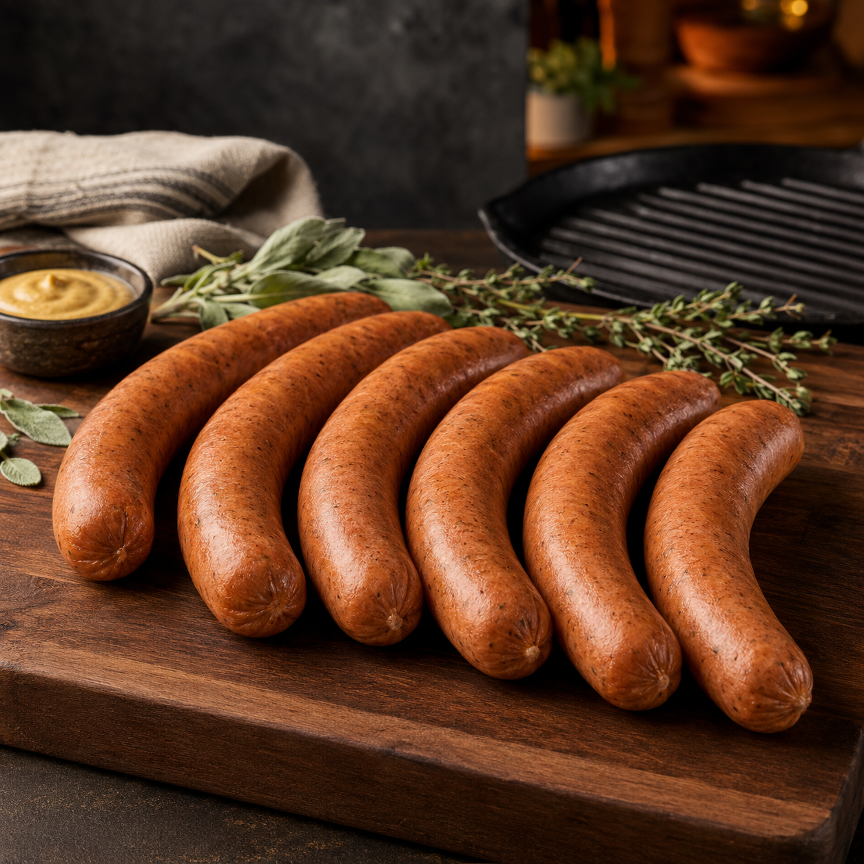 Halal Smoked Turkey Sausage Mild | 6 Sausages |