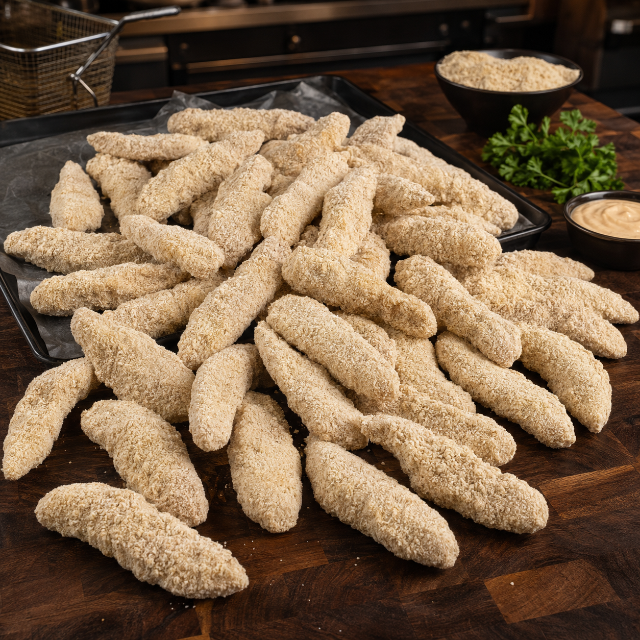 Halal Breaded Chicken Tenders 5lb Bag | Crispy Tenders | Perfect For Lunch | Easy To Prepare | Breaded | Delicious | 100% Zabiha Halal |