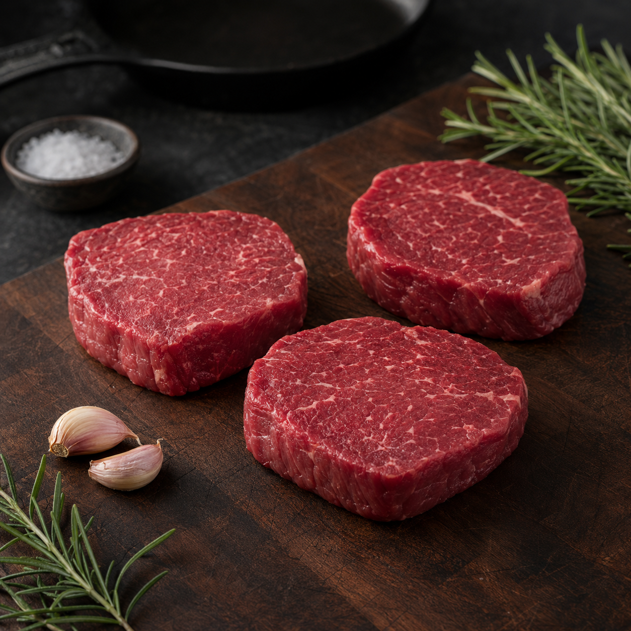 Halal Beef Tender Fillets | Sliced 1in Thick | Freshly Packaged | High Quality | 100% Zabiha Halal |