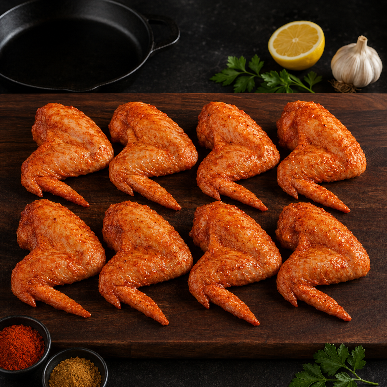 Halal Marinated Tandoori Chicken Wings | Approx. 2lb | Seasoned And Prepped | Ready To Cook | 100% Zabiha Halal