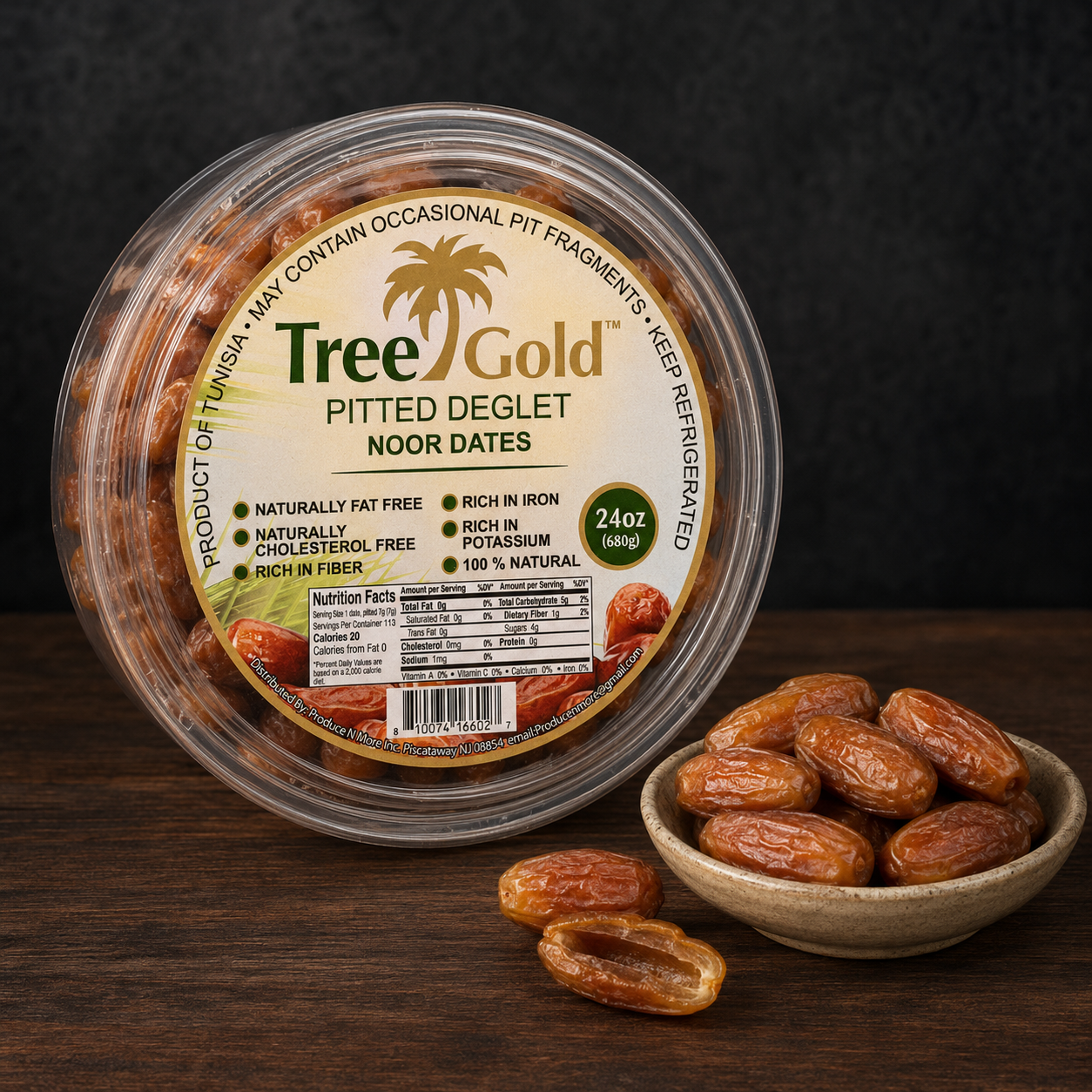 Pitted Deglet Noor Dates - 24oz (680g)