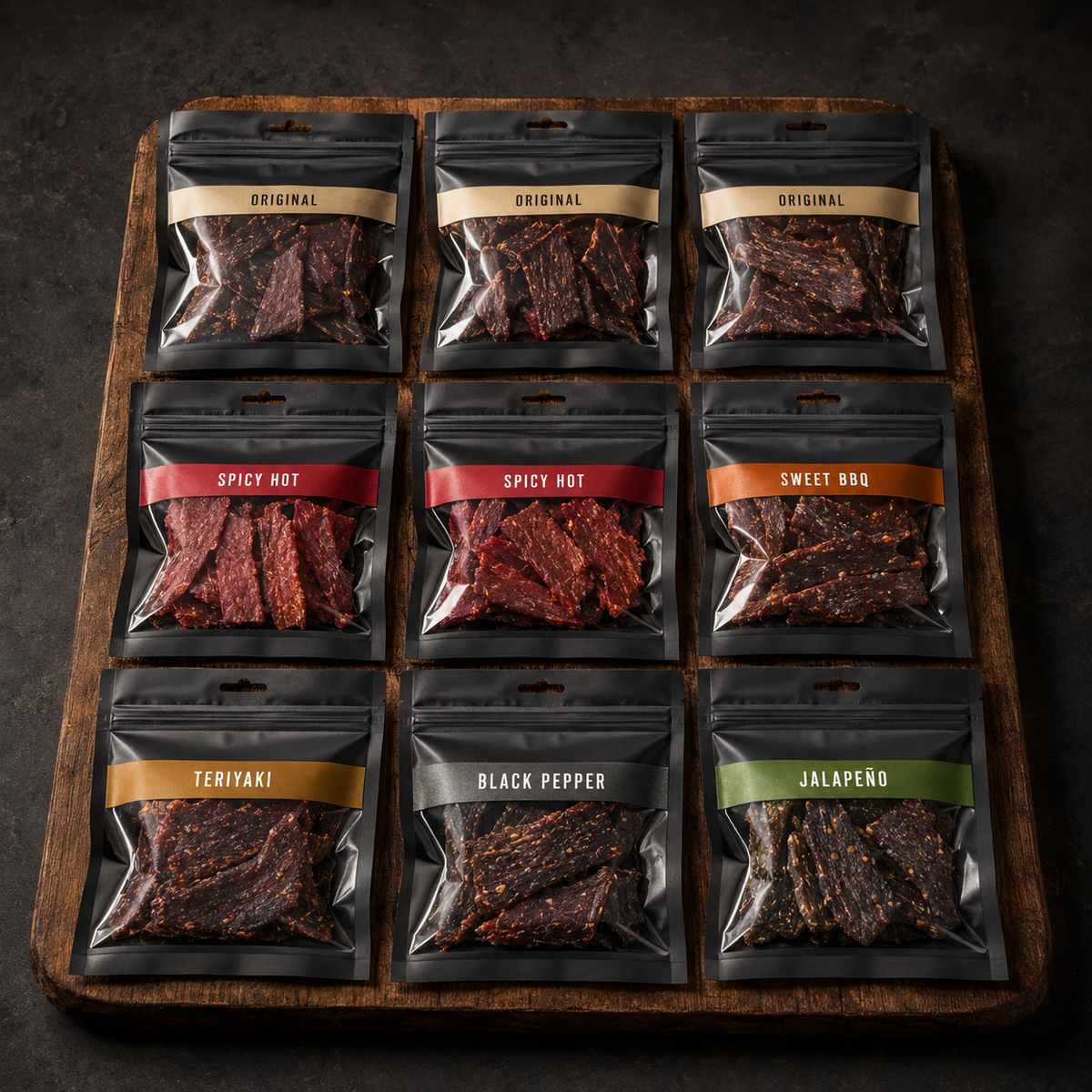 Jerk-tastic Jerky Crate: A Bounty of Delicious Meats | 9 Pack Bundle |