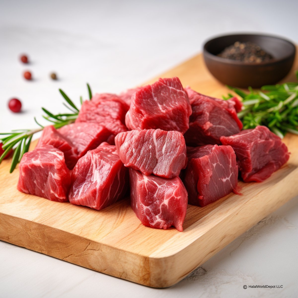 Halal Beef Cubes | Tender Cuts | Cut in Small/Medium Size Pieces | - HalalWorldDepot