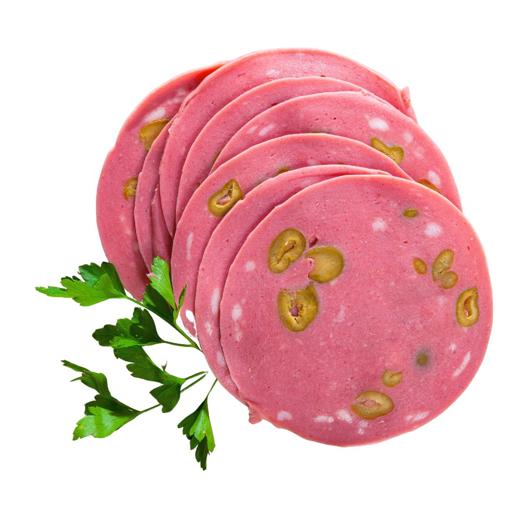 Halal Beef Mortadella Bologna with Olives | High Quality | Perfect For Sandwiches | - HalalWorldDepot