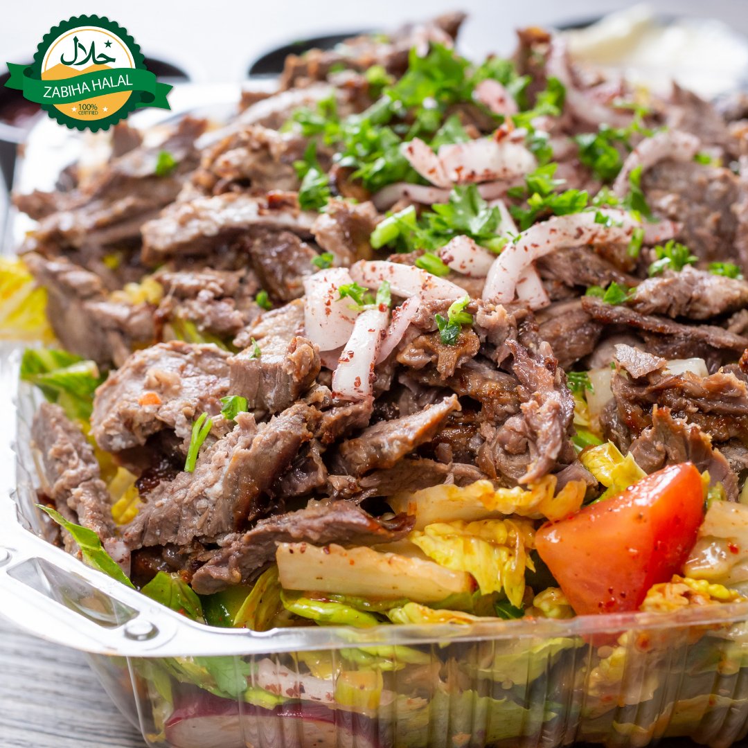 Halal Beef Shawarma | Approx 2lbs | Seasoned & Prepped | Ready To Cook | Packed Fresh | 100% Zabiha Halal | - HalalWorldDepot