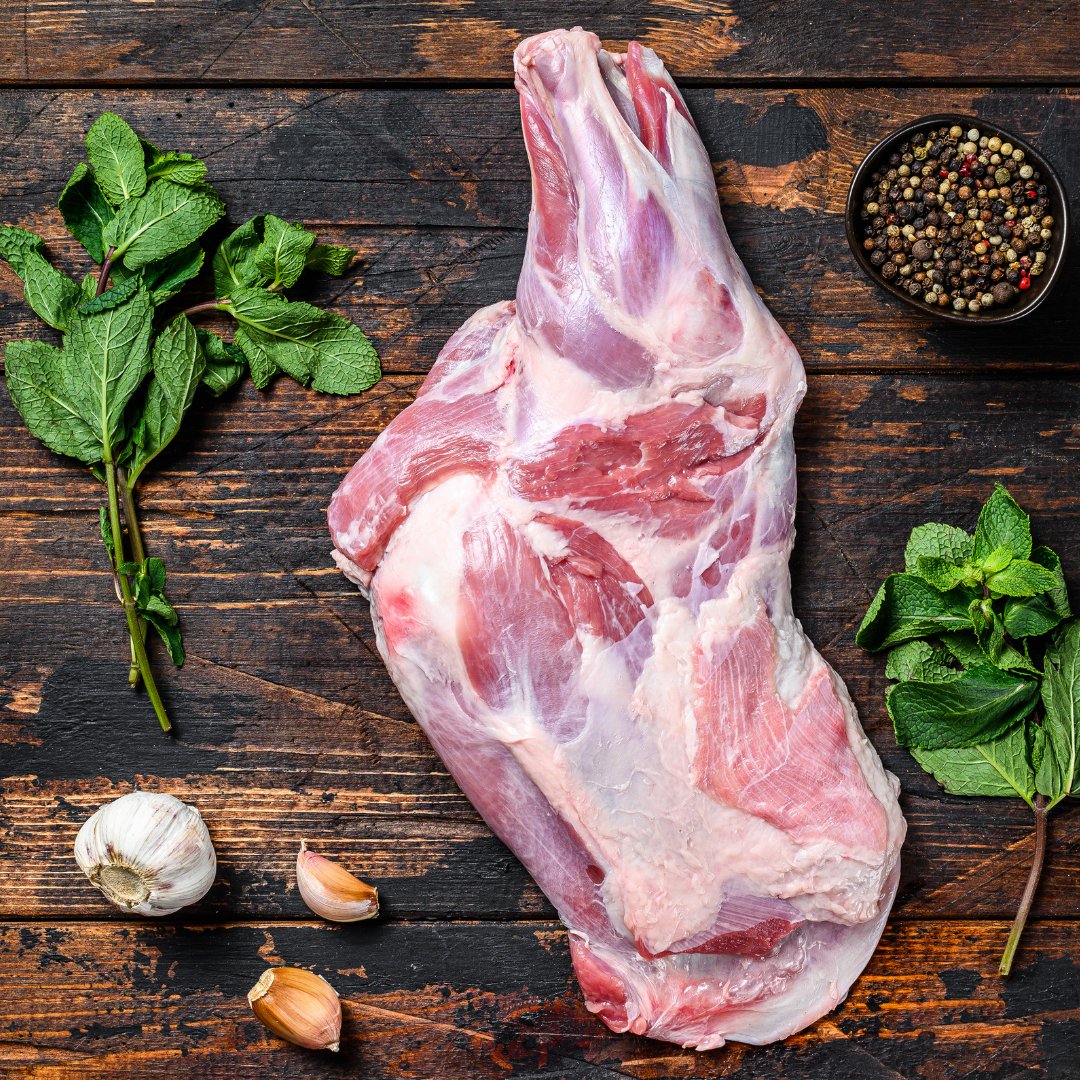 Halal Lamb Leg | Cut in Small/Medium Pieces | Packed Fresh | - HalalWorldDepot