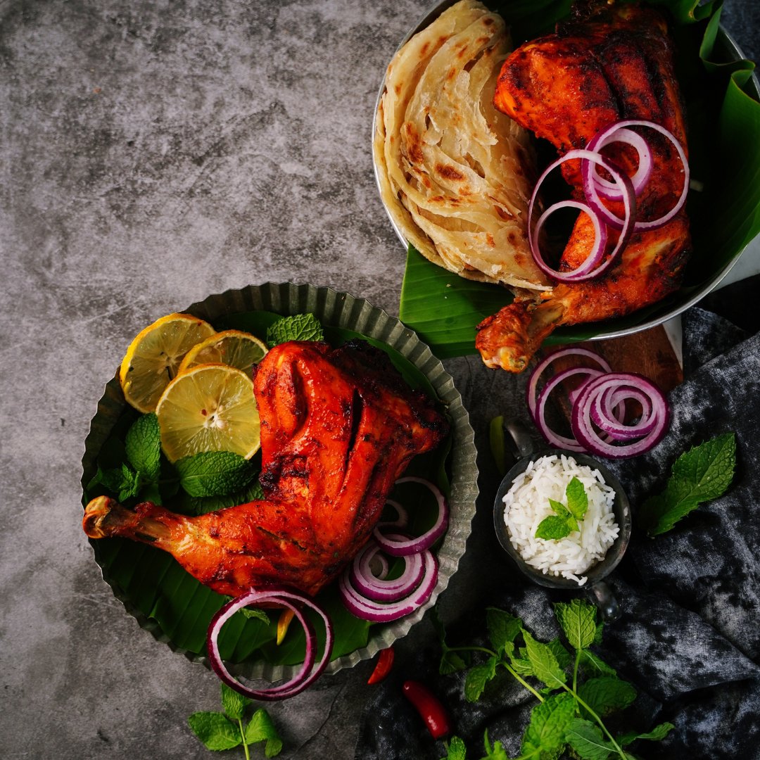 Halal Marinated Tandoori Chicken Leg Quarters | Seasoned And Prepped | Ready To Cook | - HalalWorldDepot