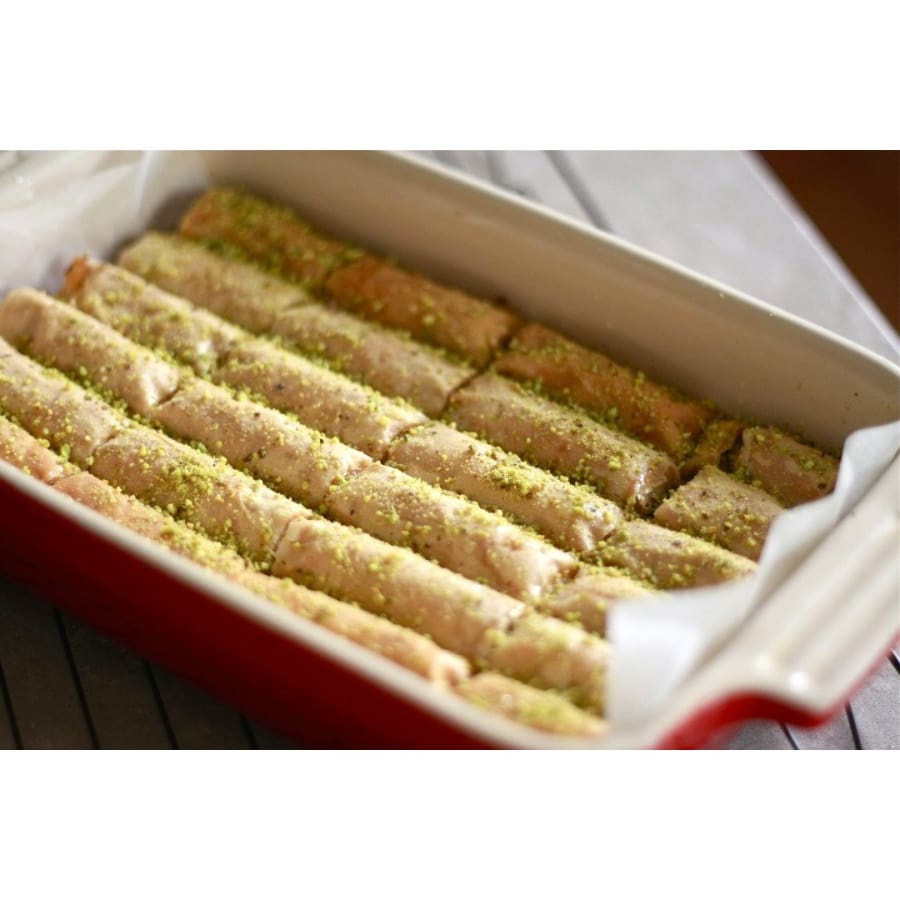 Shatila Baklava Lady Fingers 38pc Tray - HalalWorldDepot