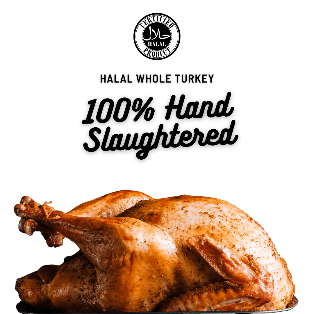 Halal Hand Slaughtered Whole Turkey 10-16lbs | Feeds 13-16 Guests | - HalalWorldDepot